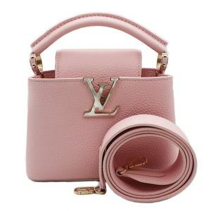 Louis Vuitton Capucines Mini Pink Handbag LV Mother of Pearl Bag